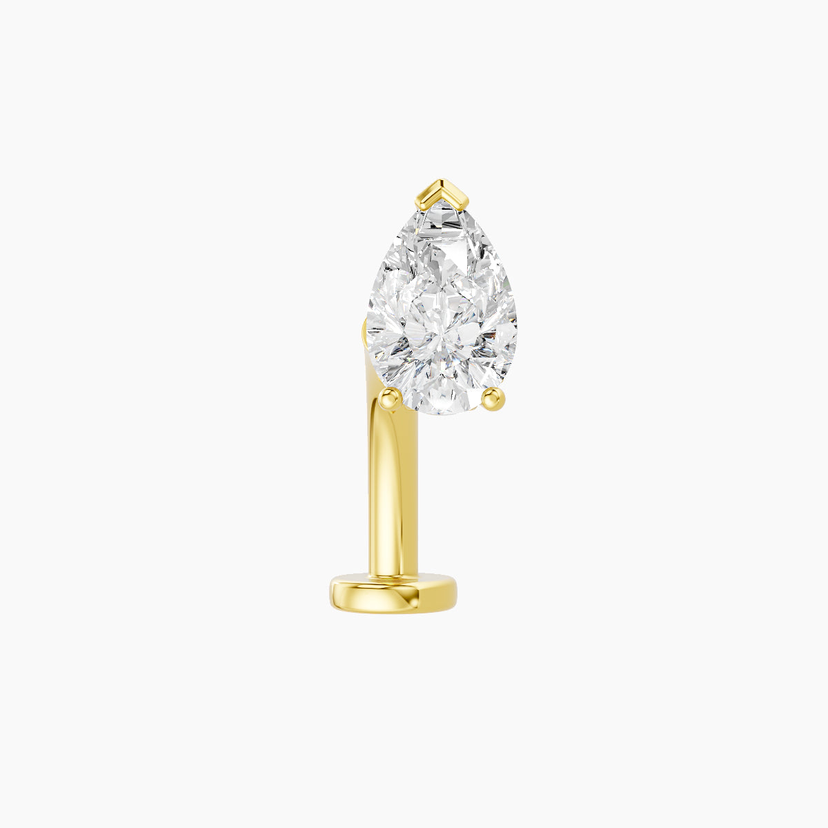 Livia | 18k Yellow Gold 7 mm 10 mm Diamond Floating Navel Piercing