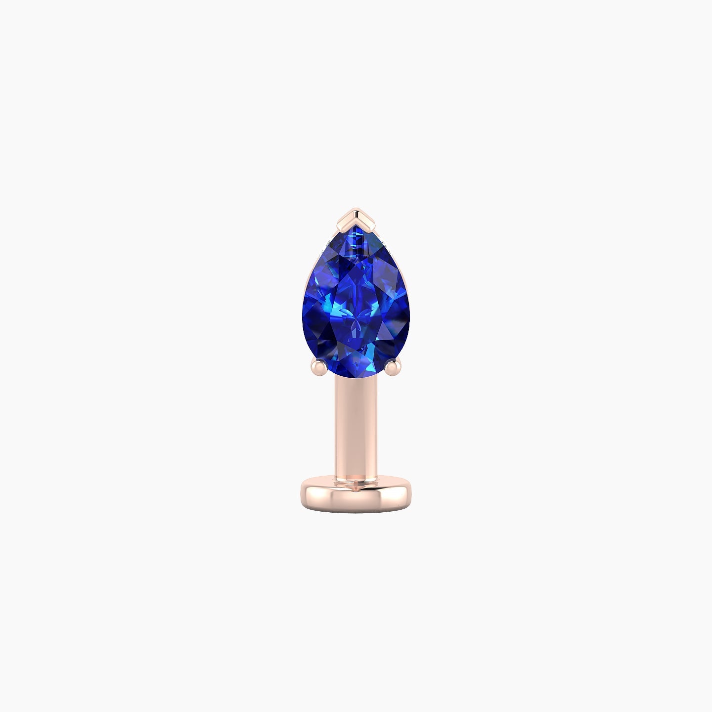 Livia | 18k Rose Gold 10 mm 7 mm Sapphire & Diamond Floating Navel Piercing