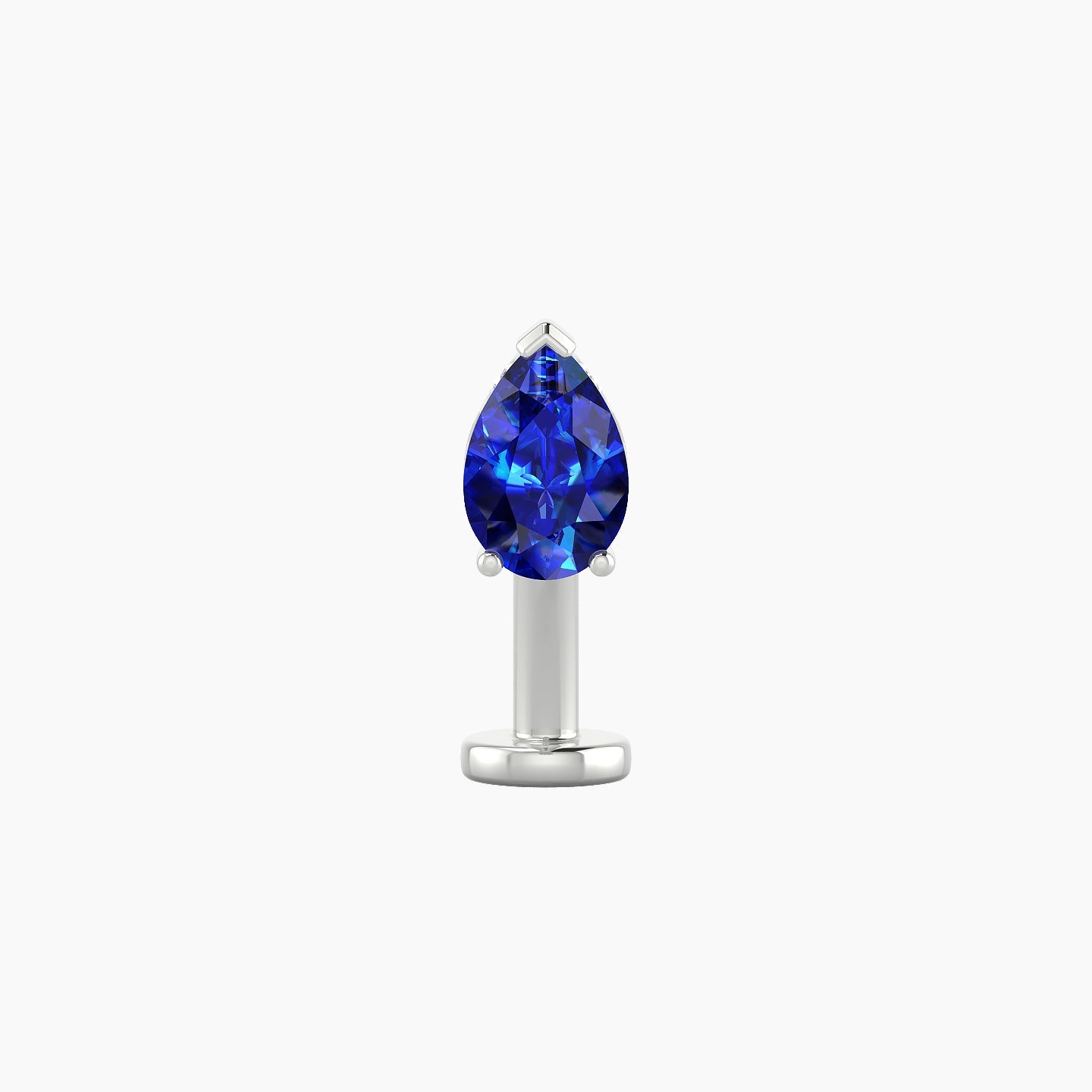 Livia | 18k White Gold 10 mm 7 mm Sapphire & Diamond Floating Navel Piercing