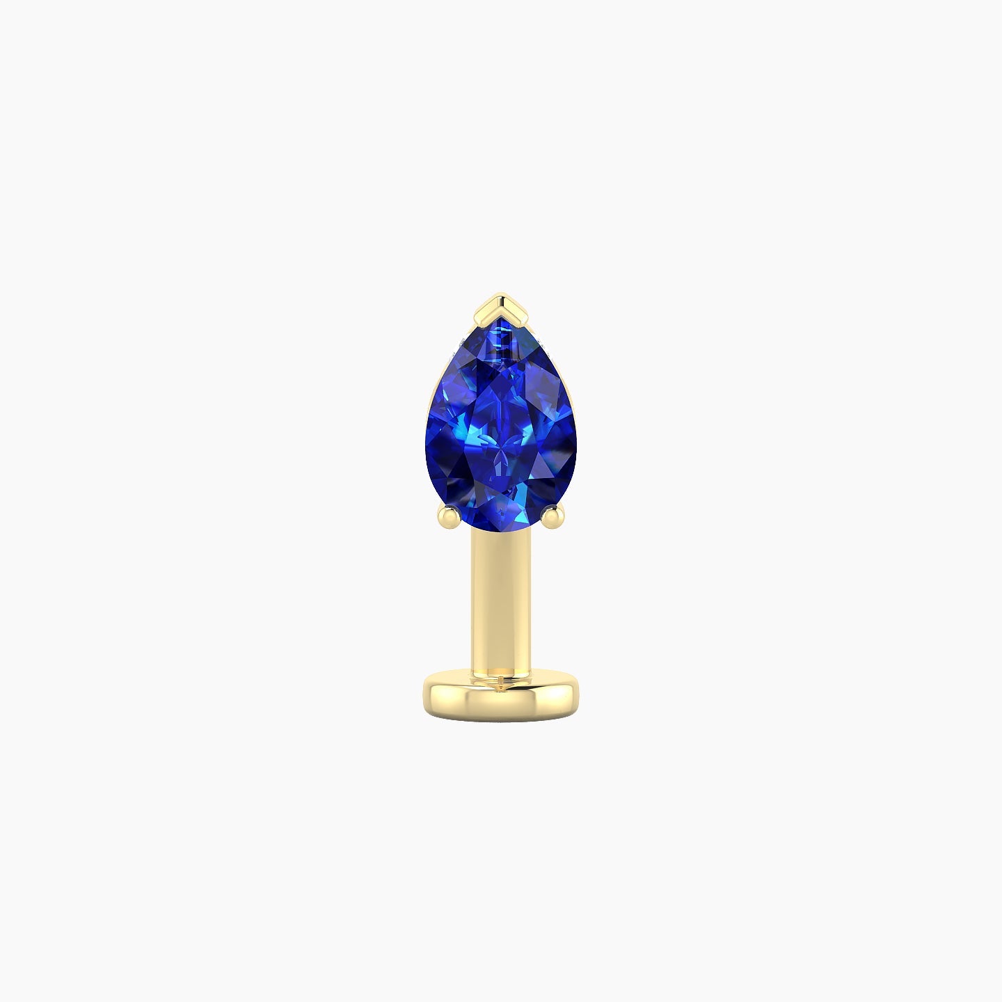Livia | 18k Yellow Gold 10 mm 7 mm Sapphire & Diamond Floating Navel Piercing