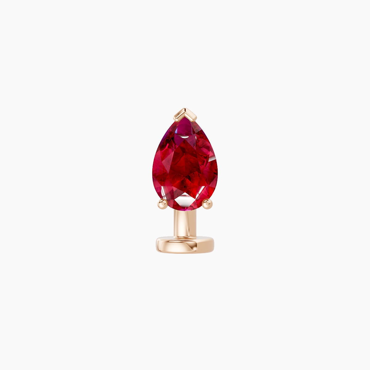 Livia | 18k Rose Gold 6 mm 7 mm Ruby & Diamond Floating Navel Piercing