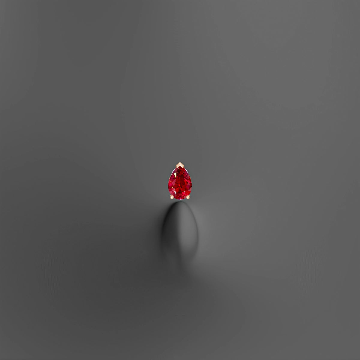 Livia | 18k Rose Gold 6 mm 7 mm Ruby & Diamond Floating Navel Piercing
