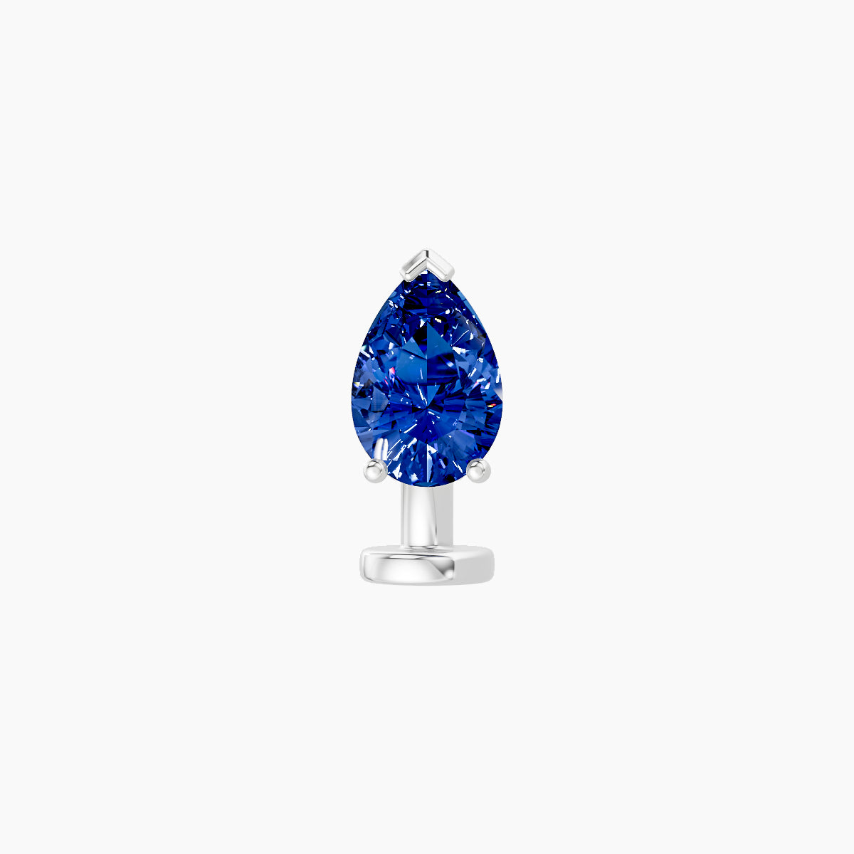 Livia | 18k White Gold 6 mm 7 mm Sapphire & Diamond Floating Navel Piercing