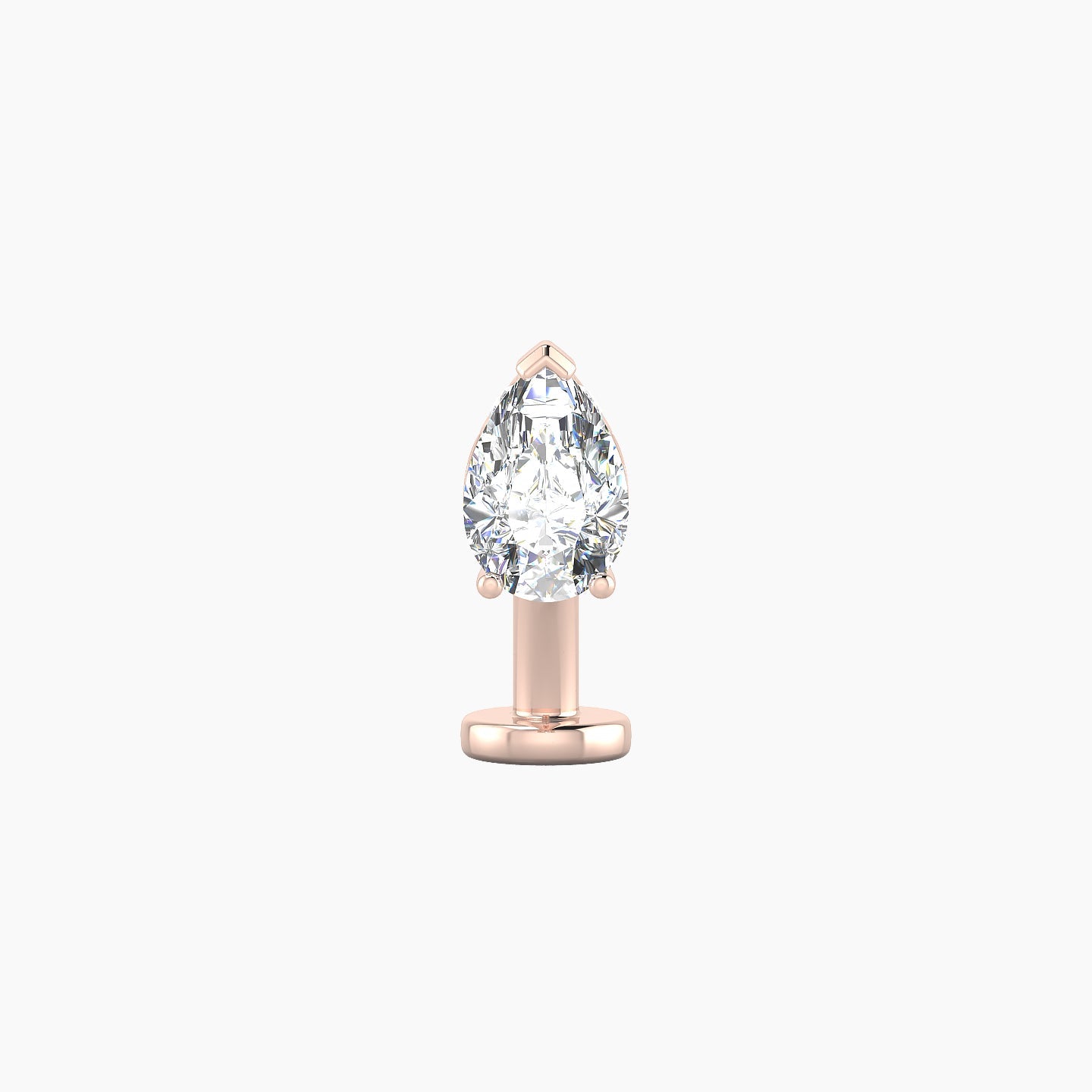 Livia | 18k Rose Gold 7 mm 8 mm Diamond Floating Navel Piercing