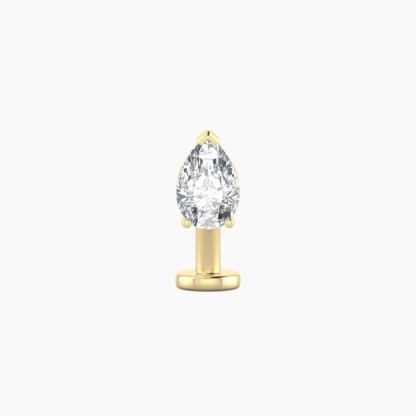 Livia | 18k Yellow Gold 7 mm 8 mm Diamond Floating Navel Piercing