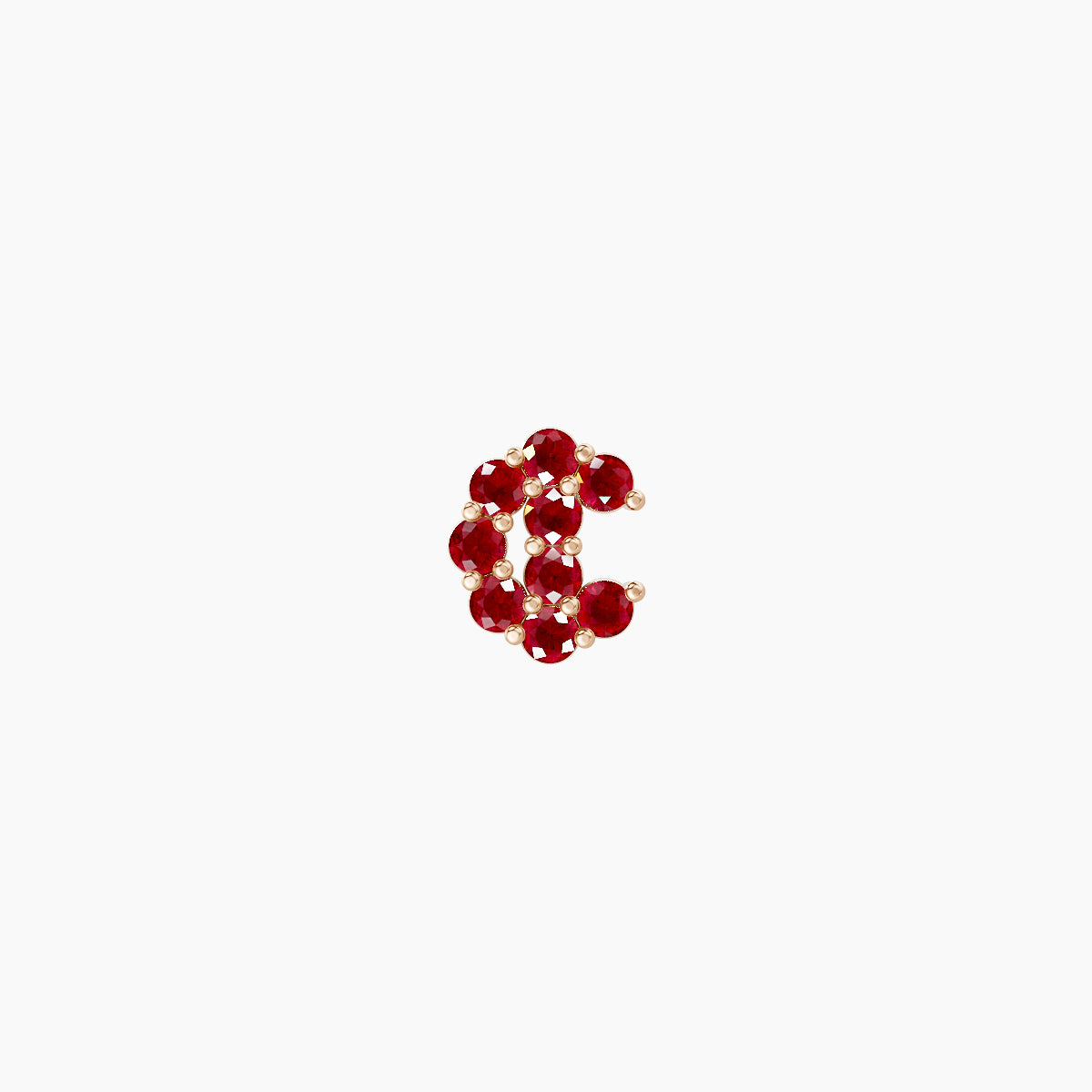 Luna | 18k Rose Gold 5 mm 4.5 mm Moon Ruby Piercing