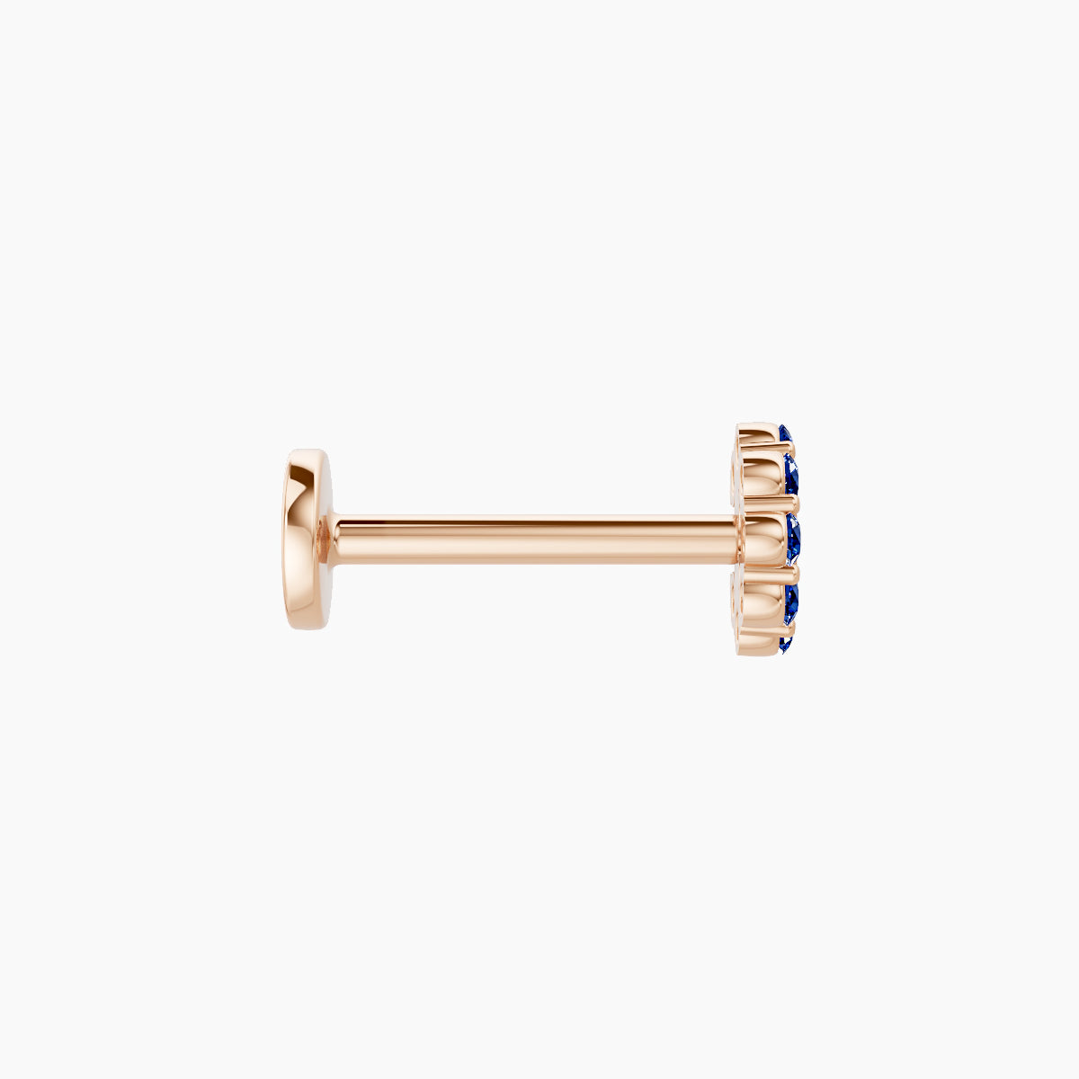 Luna | 18k Rose Gold 8 mm 4.5 mm Moon Sapphire Piercing