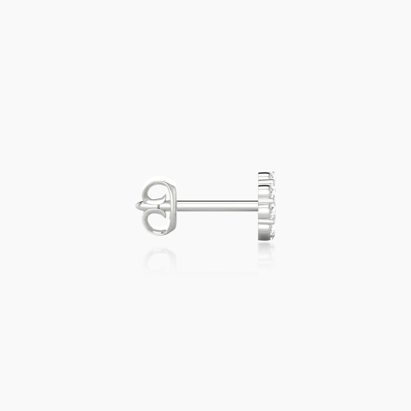 Luna | 18k White Gold 4.5 mm Moon Diamond Earring
