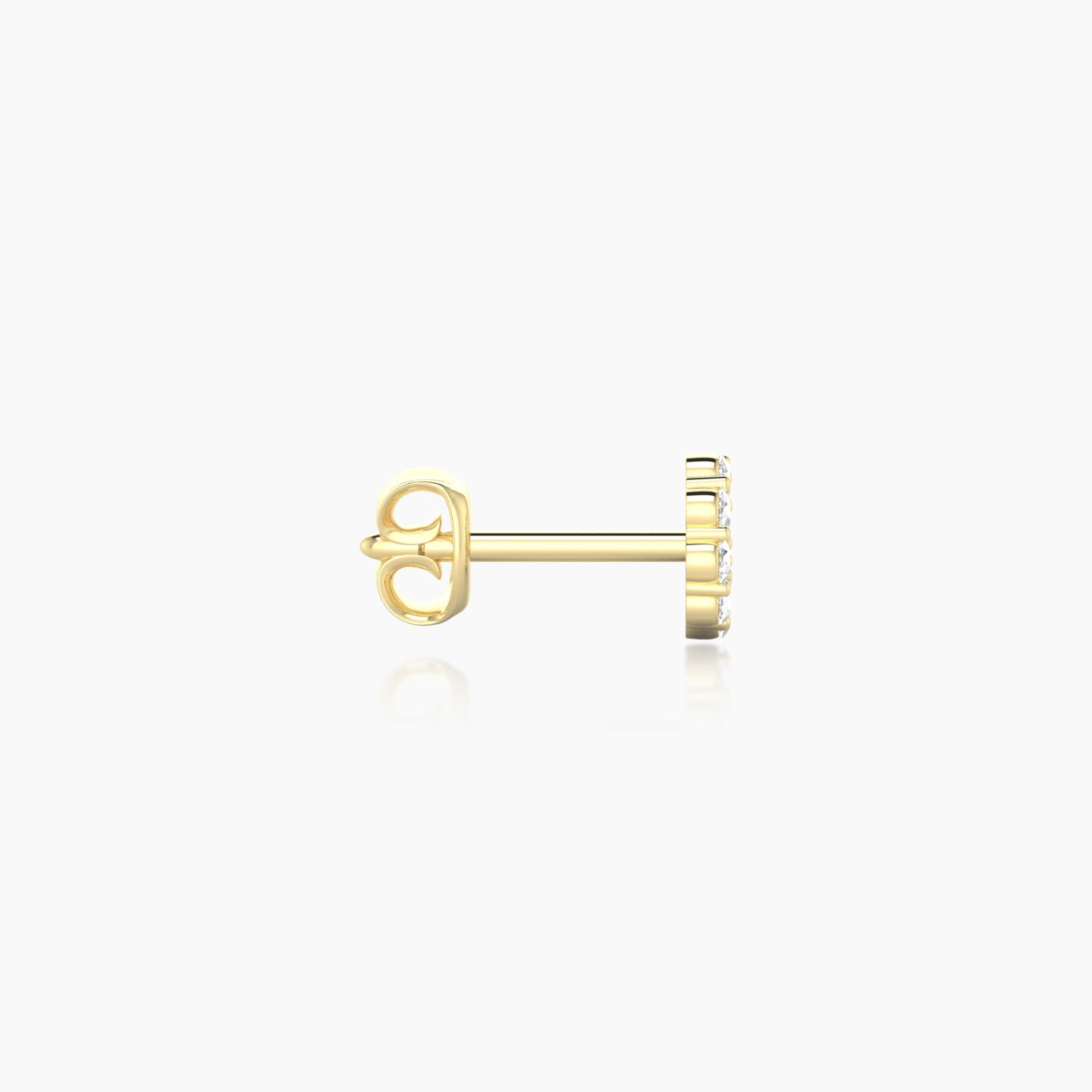 Luna | 18k Yellow Gold 4.5 mm Moon Diamond Earring