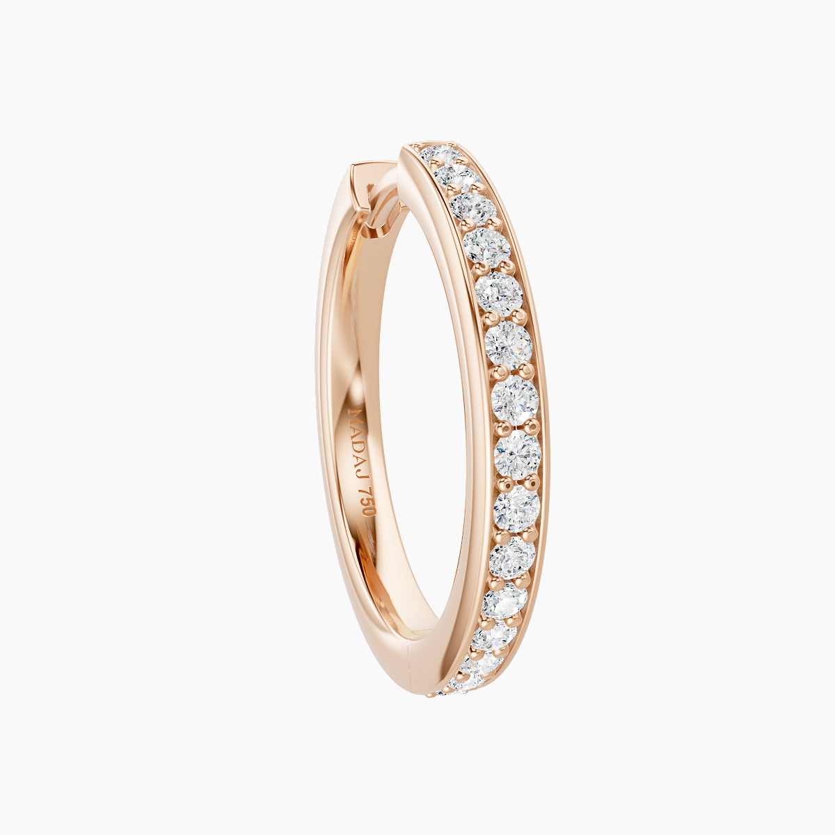 Lyssa | 18k Rose Gold 11 mm Diamond Hoop Piercing