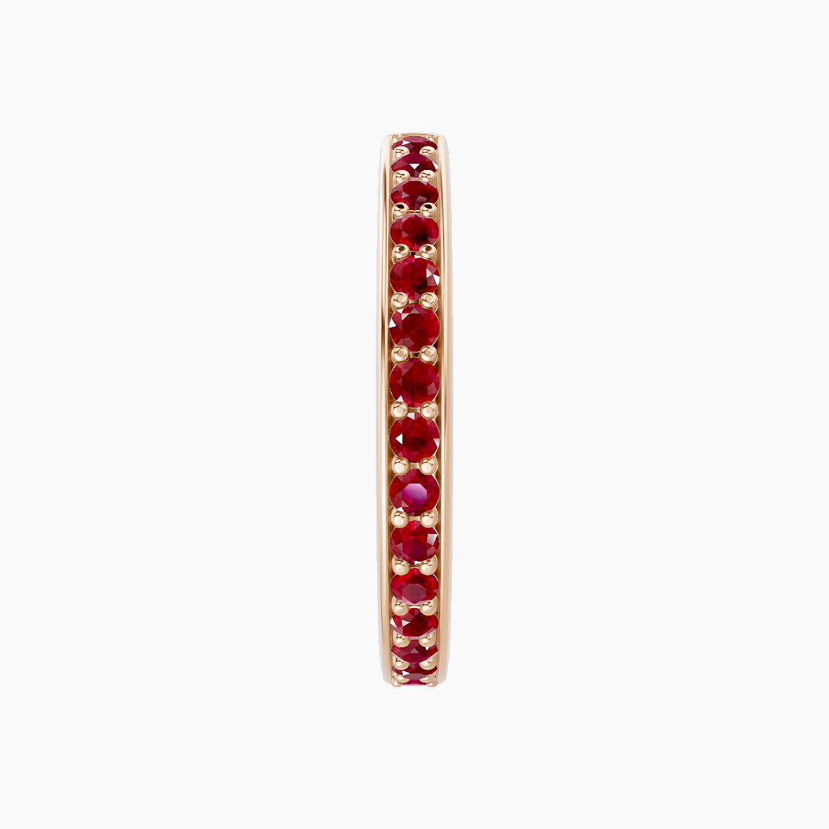 Lyssa | 18k Rose Gold 11 mm Ruby Hoop Piercing