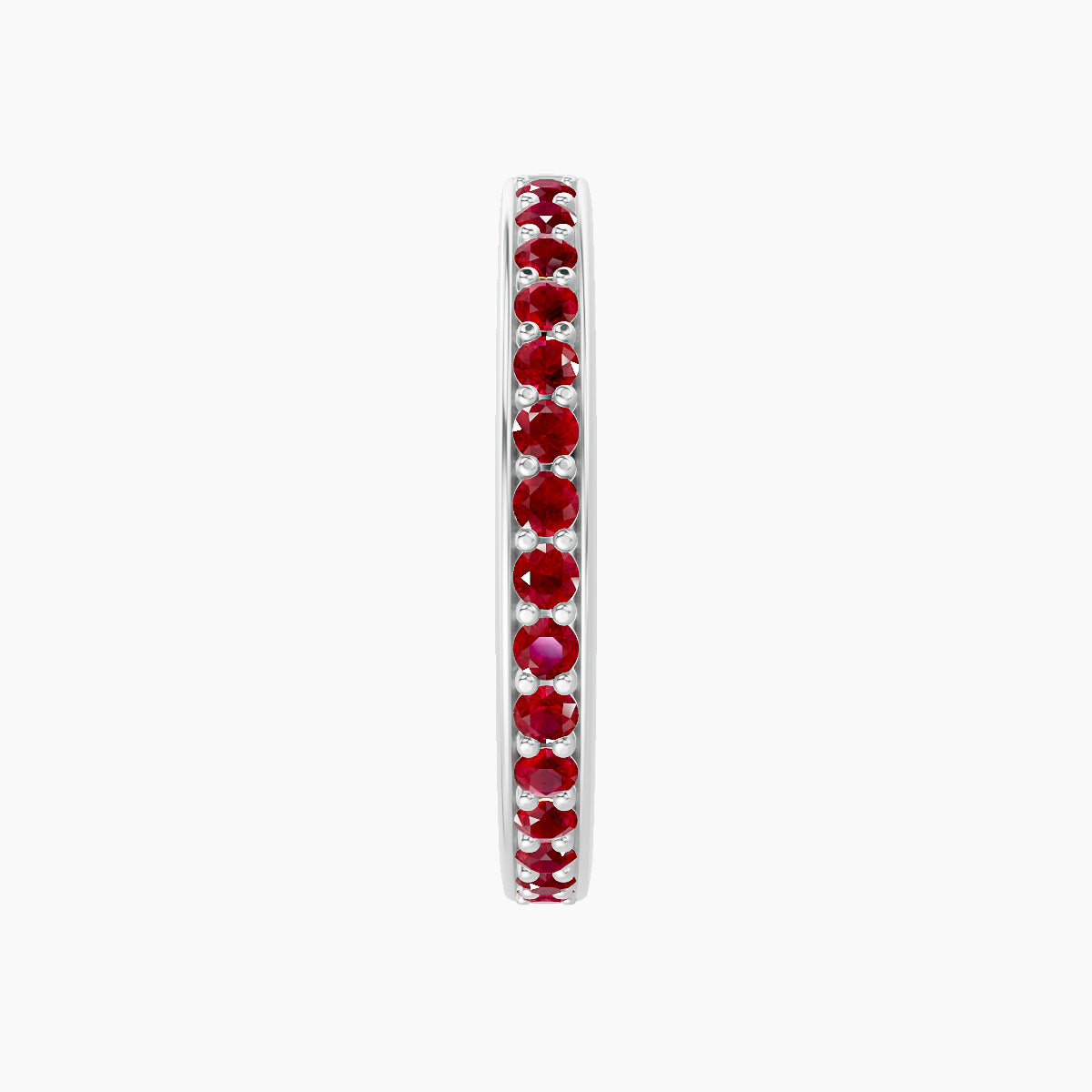 Lyssa | 18k White Gold 11 mm Ruby Hoop Piercing