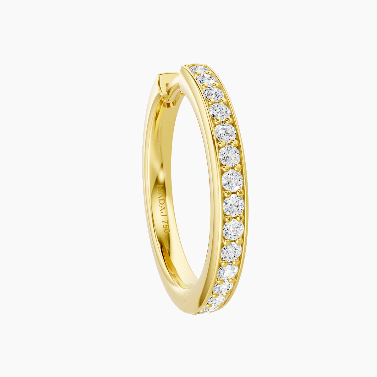 Lyssa | 18k Yellow Gold 11 mm Diamond Hoop Piercing