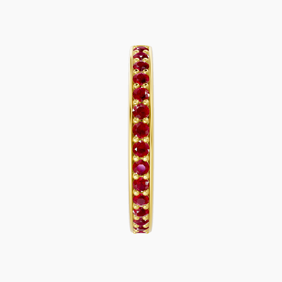 Lyssa | 18k Yellow Gold 11 mm Ruby Hoop Piercing