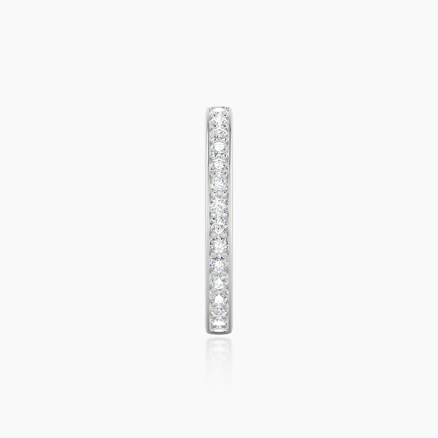 Lyssa | 18k White Gold 11 mm Diamond Hoop Piercing