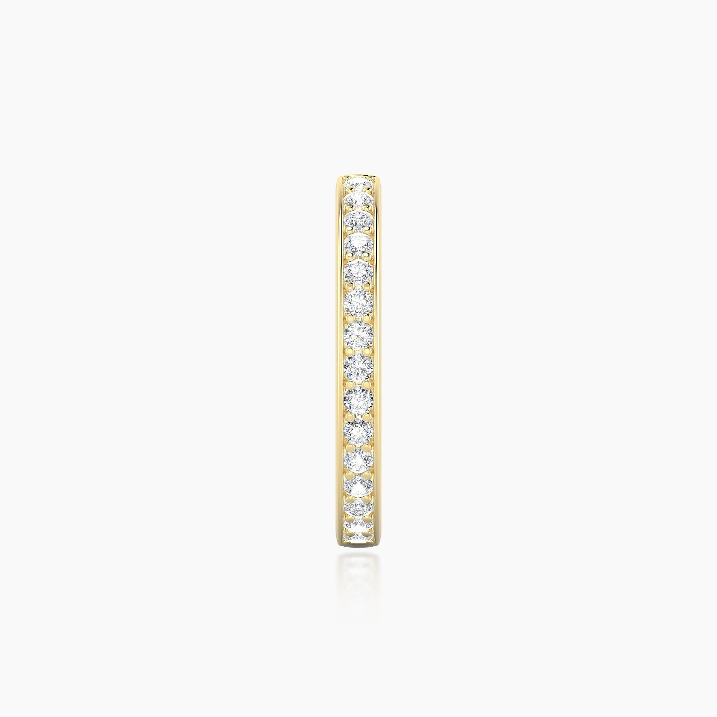 Lyssa | 18k Yellow Gold 11 mm Diamond Hoop Piercing