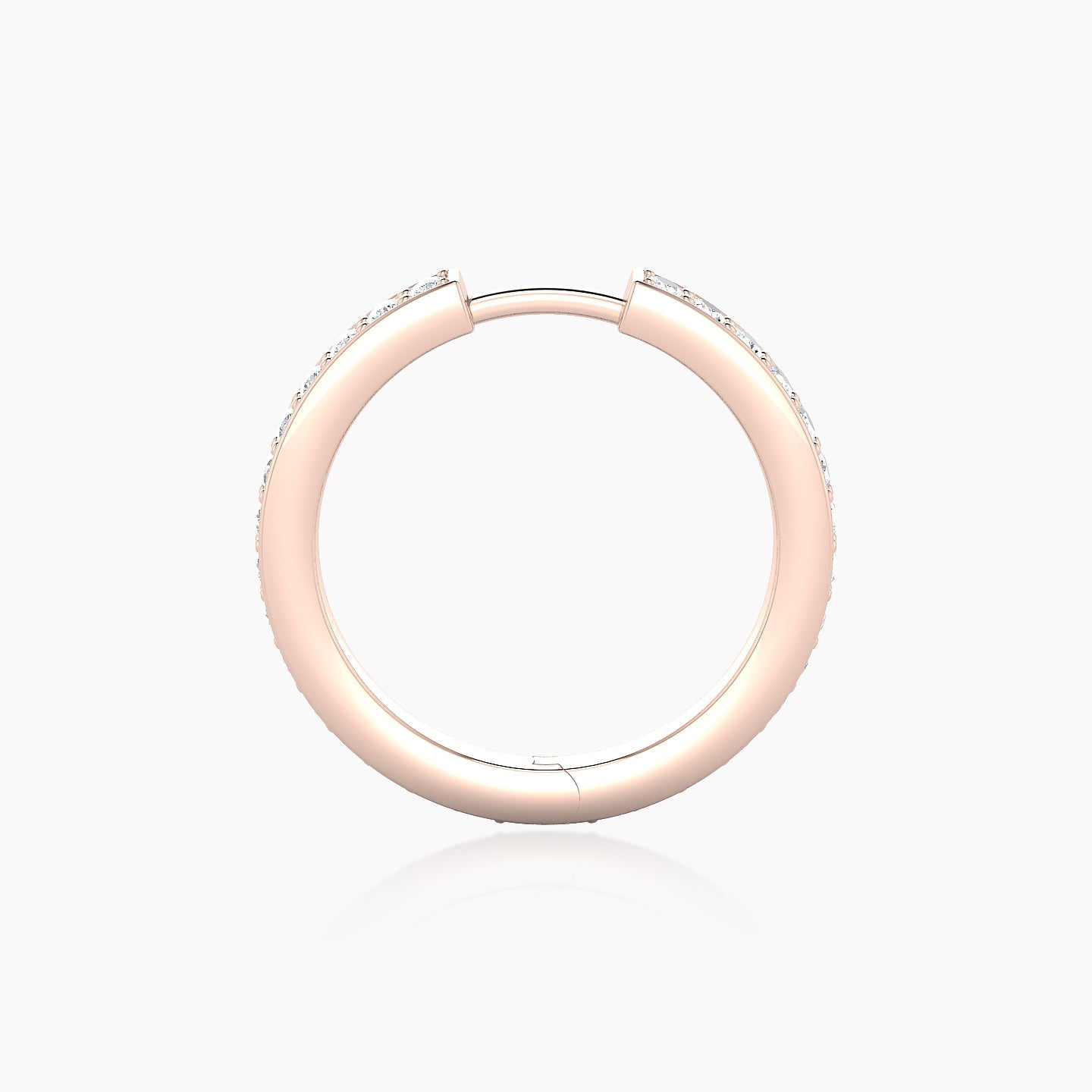 Lyssa | 18k Rose Gold 11 mm Diamond Hoop Piercing