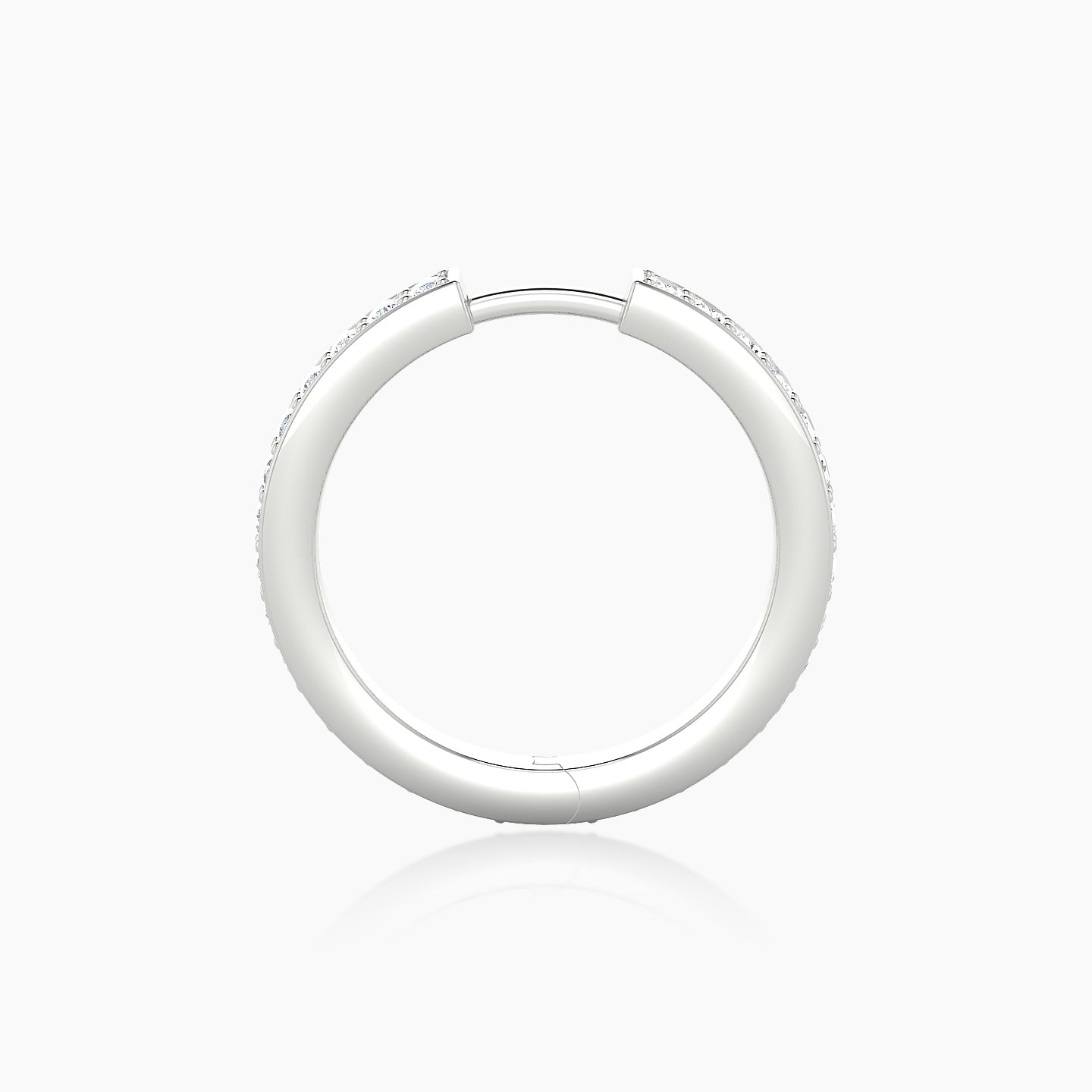 Lyssa | 18k White Gold 11 mm Diamond Hoop Piercing
