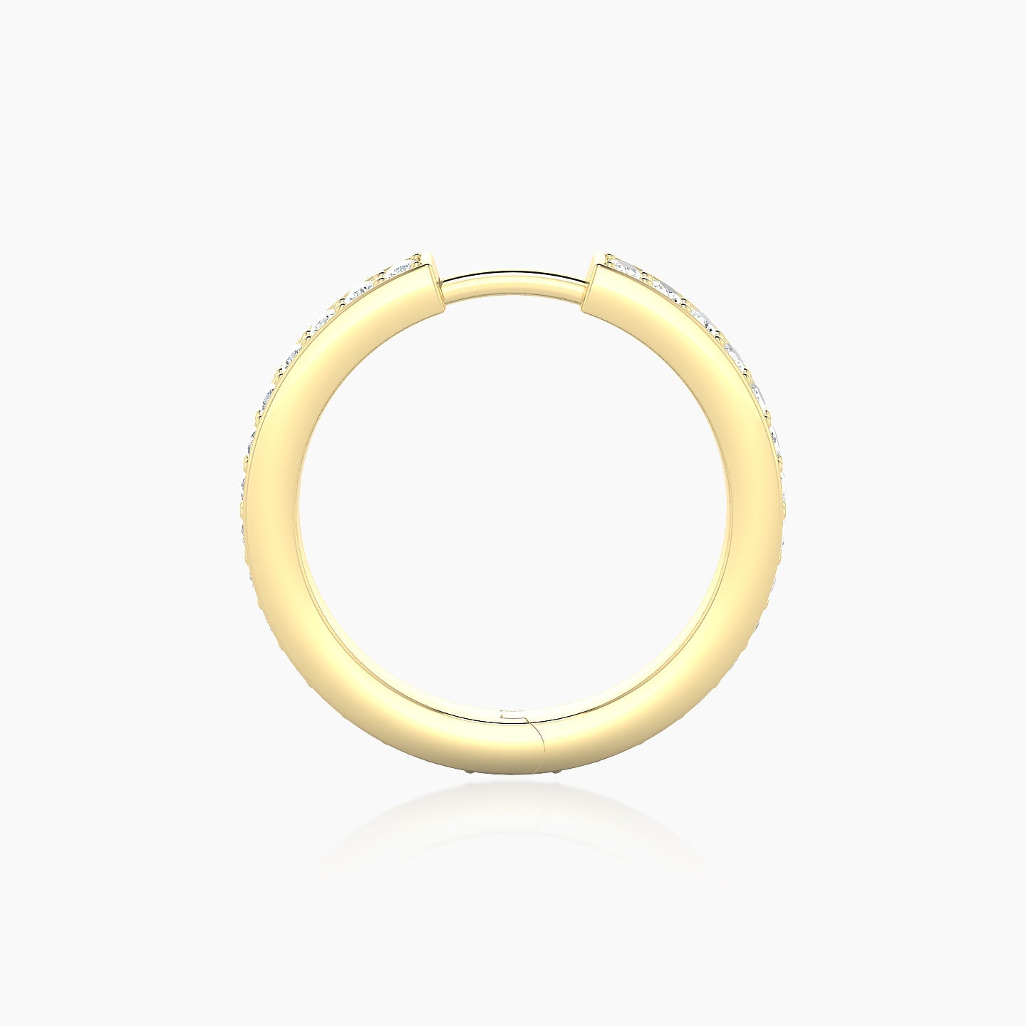Lyssa | 18k Yellow Gold 11 mm Diamond Hoop Piercing