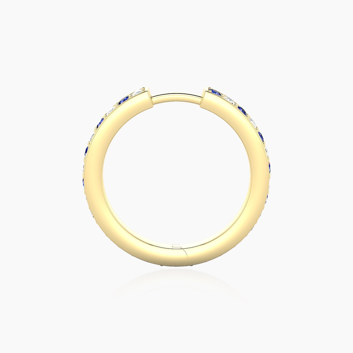 Lyssa | 18k Yellow Gold 11 mm Sapphire & Diamond Hoop Piercing