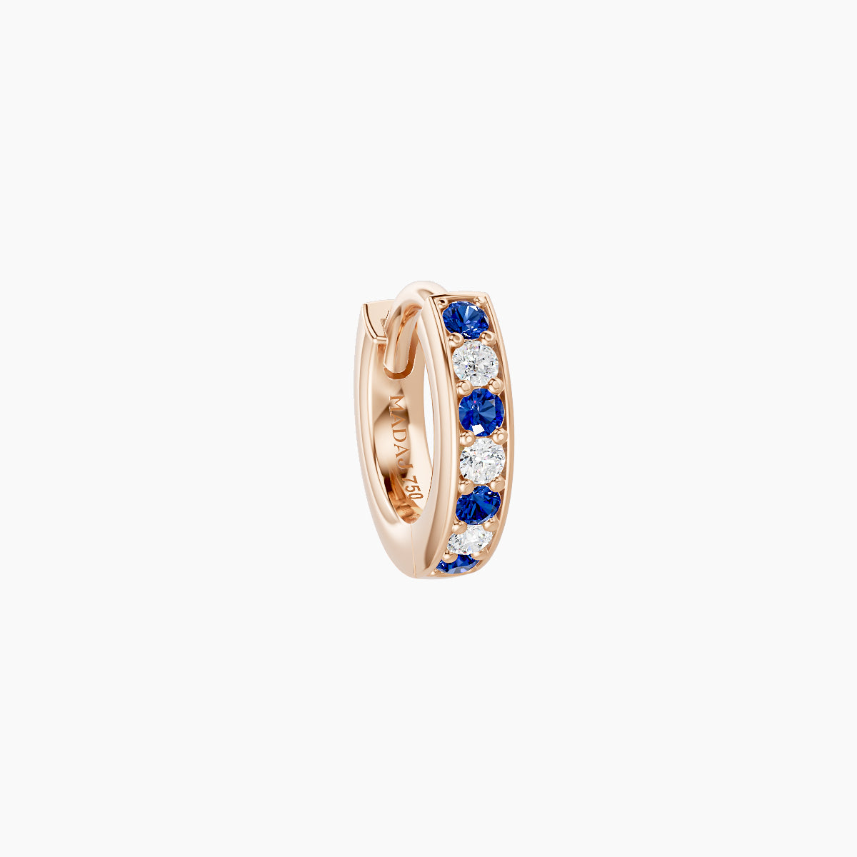 Lyssa | 18k Rose Gold 5 mm Sapphire & Diamond Hoop Piercing