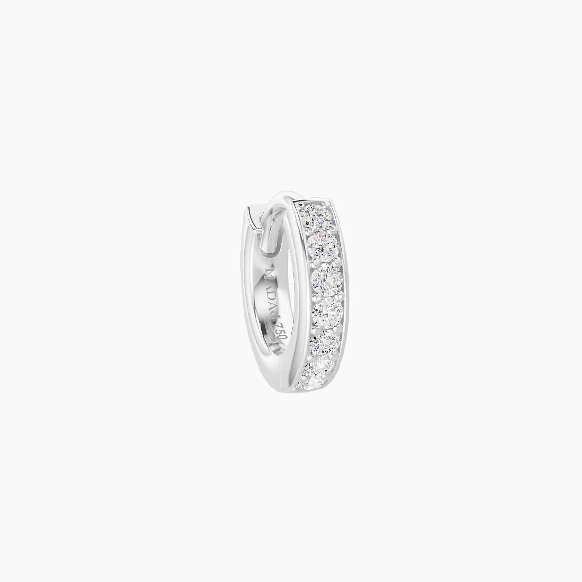 Lyssa | 18k White Gold 5 mm Diamond Hoop Piercing