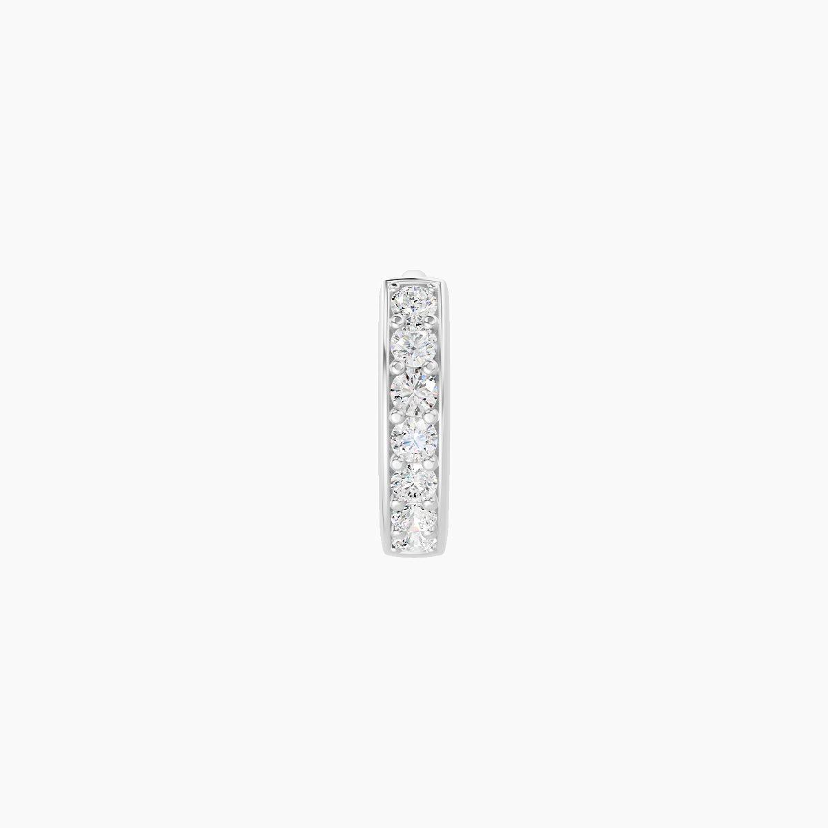Lyssa | 18k White Gold 5 mm Diamond Hoop Piercing