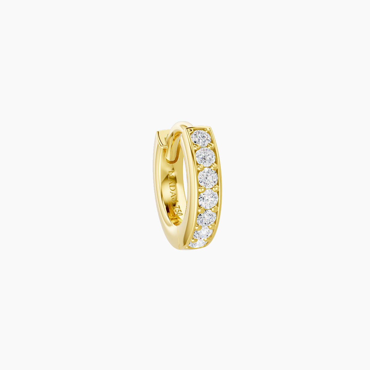 Lyssa | 18k Yellow Gold 5 mm Diamond Hoop Piercing