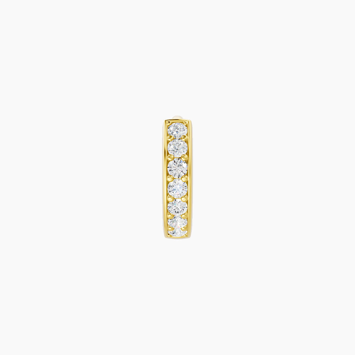 Lyssa | 18k Yellow Gold 5 mm Diamond Hoop Piercing