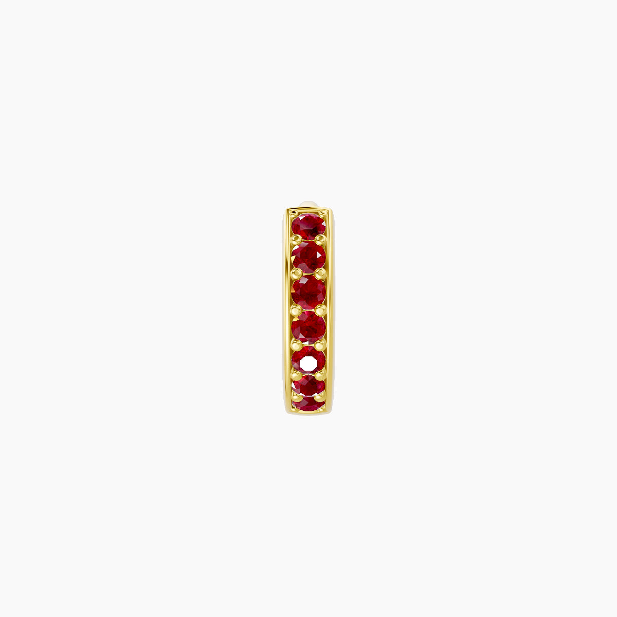 Lyssa | 18k Yellow Gold 5 mm Ruby Hoop Piercing