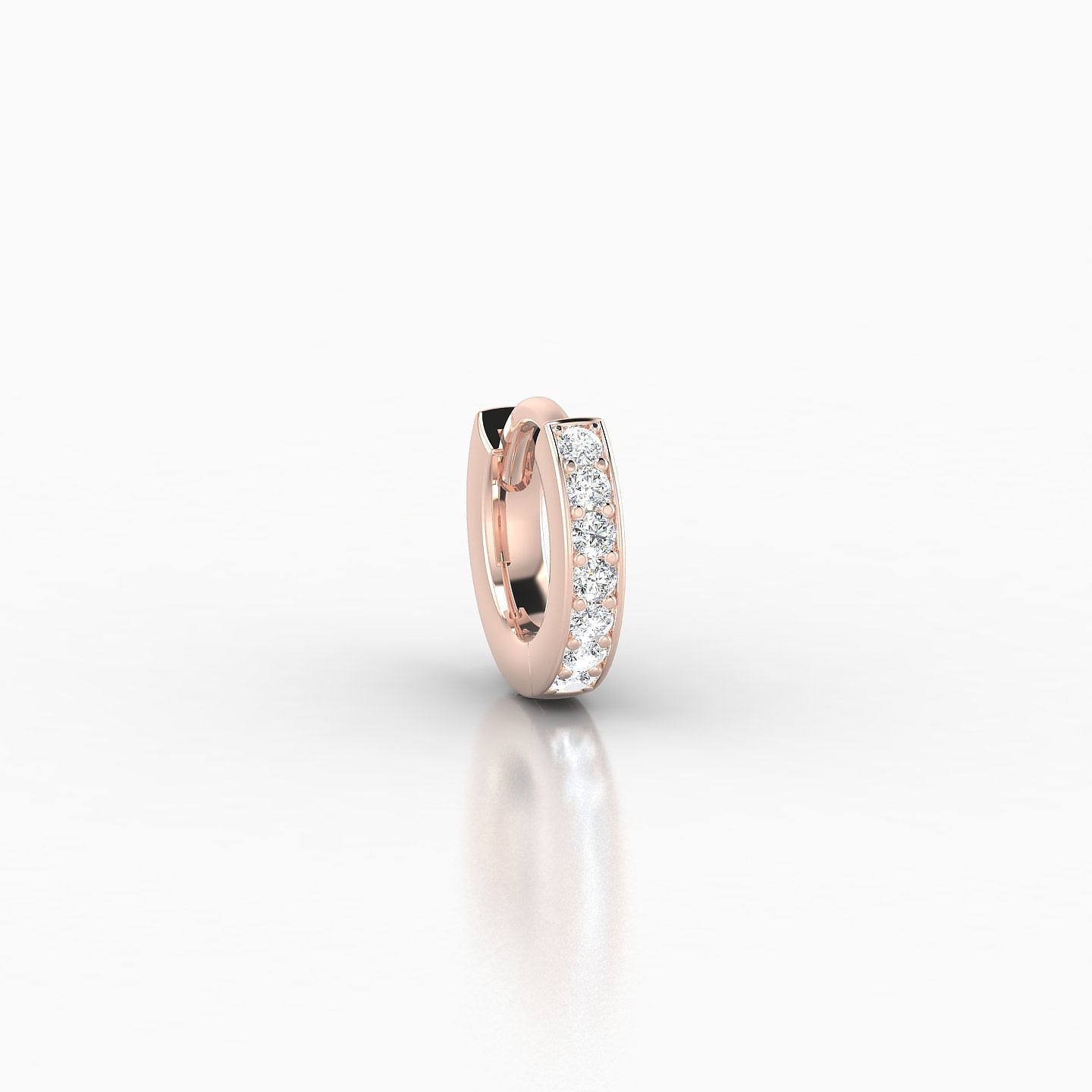 Lyssa | 18k Rose Gold 5 mm Diamond Hoop Piercing