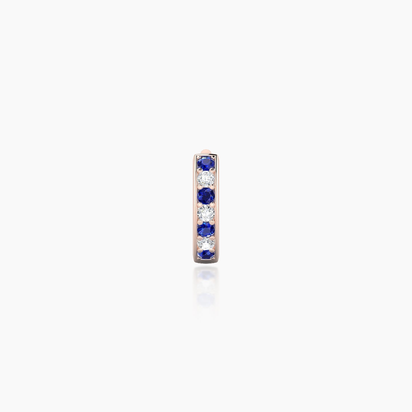 Lyssa | 18k Rose Gold 5 mm Sapphire & Diamond Hoop Piercing