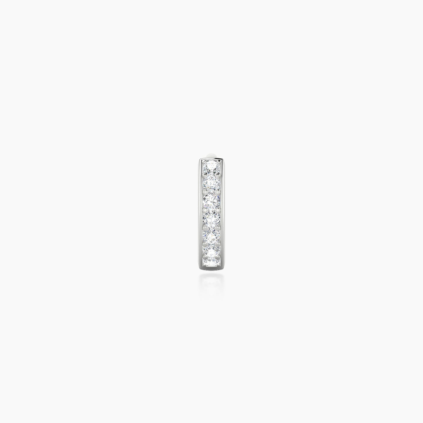 Lyssa | 18k White Gold 5 mm Diamond Hoop Piercing