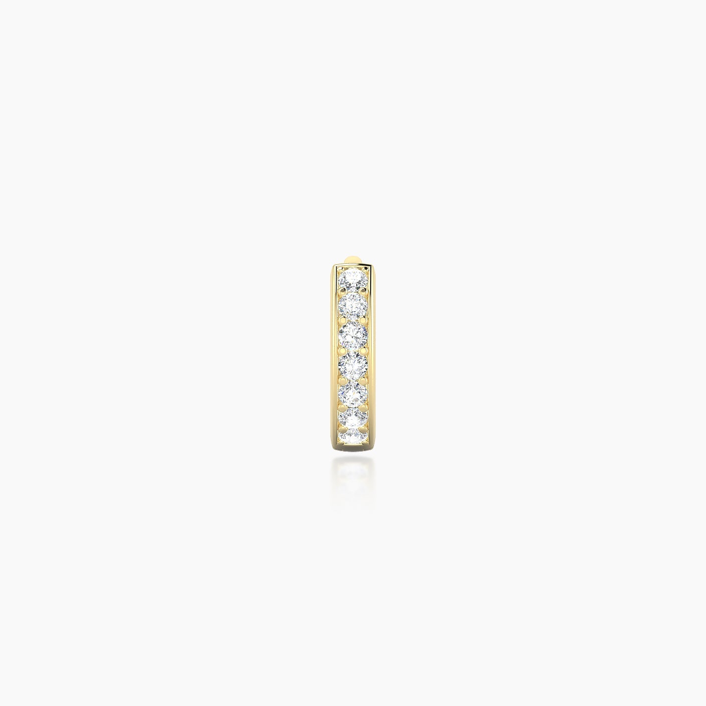 Lyssa | 18k Yellow Gold 5 mm Diamond Hoop Piercing