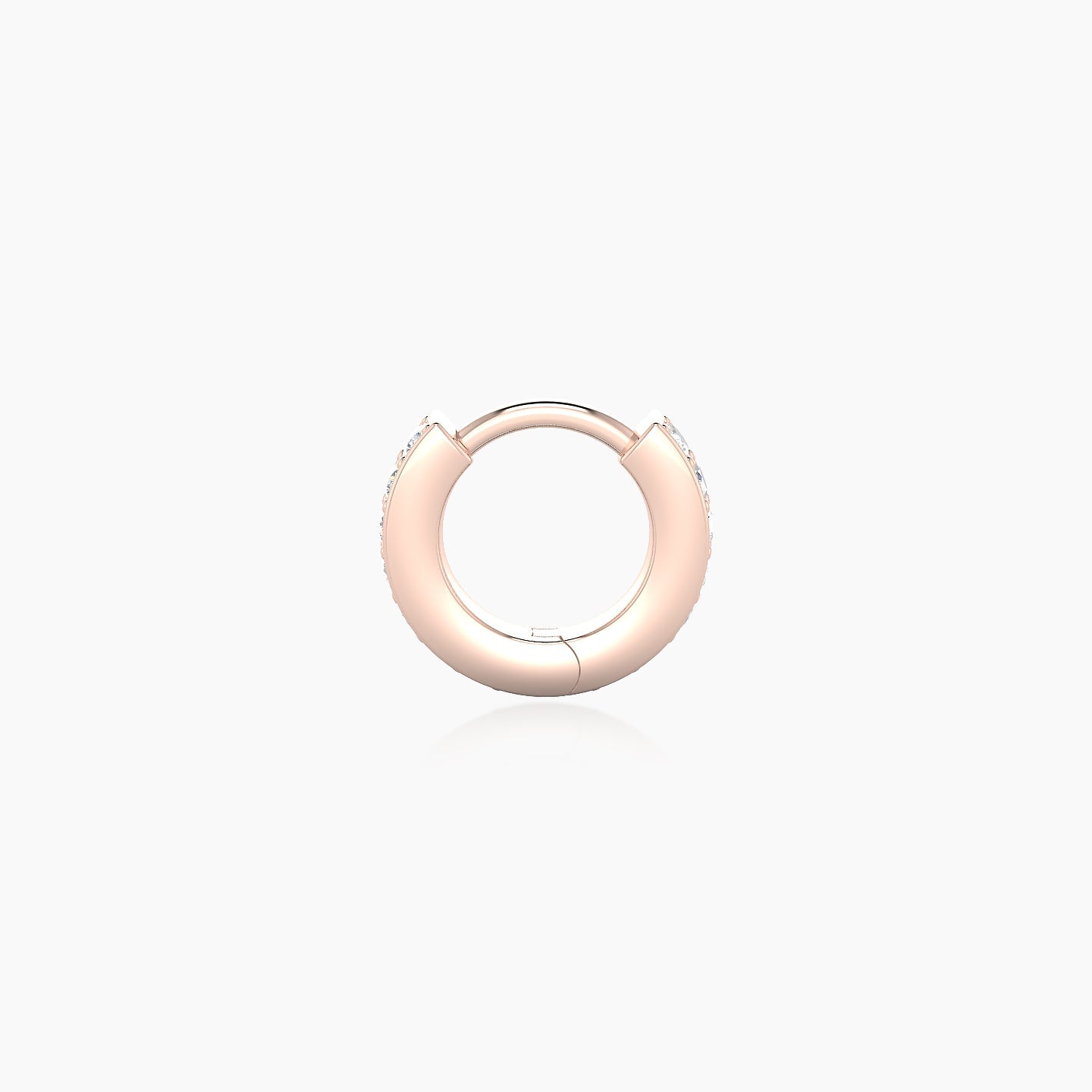 Lyssa | 18k Rose Gold 5 mm Diamond Hoop Piercing