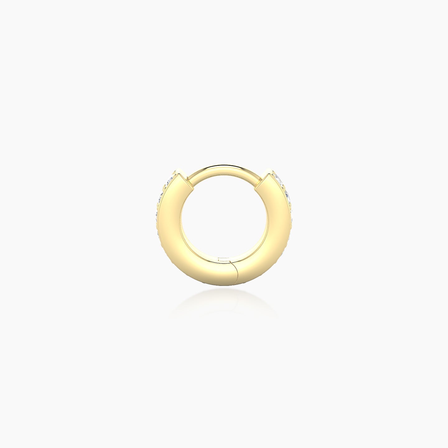Lyssa | 18k Yellow Gold 5 mm Diamond Hoop Piercing