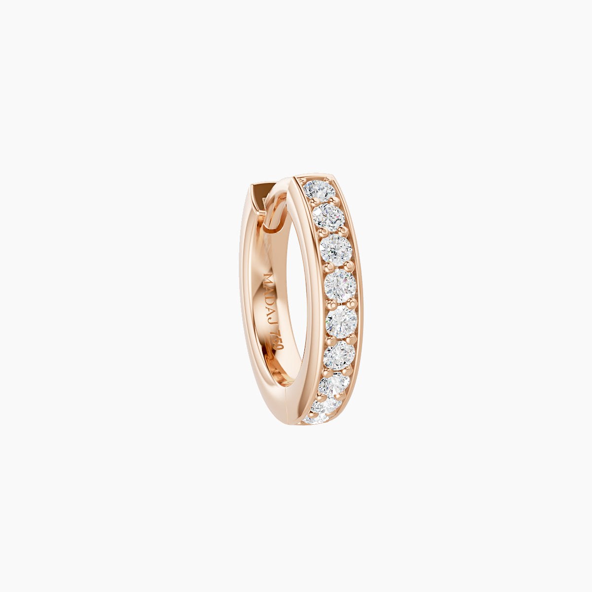Lyssa | 18k Rose Gold 6.5 mm Diamond Hoop Piercing
