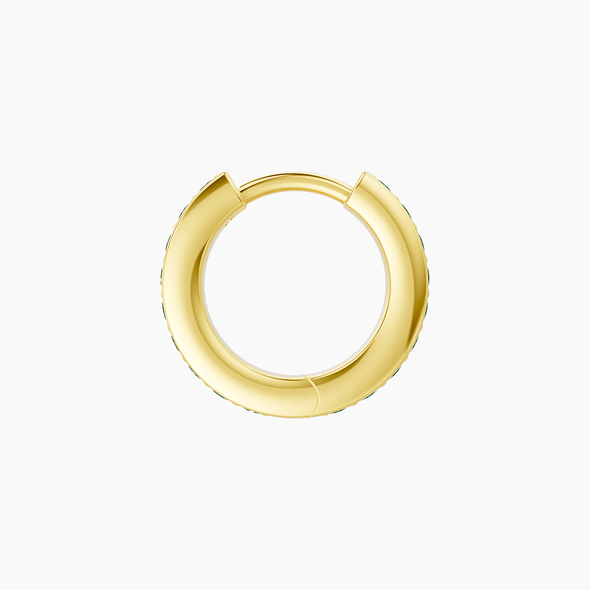 Lyssa | 18k Yellow Gold 6.5 mm Emerald Hoop Piercing