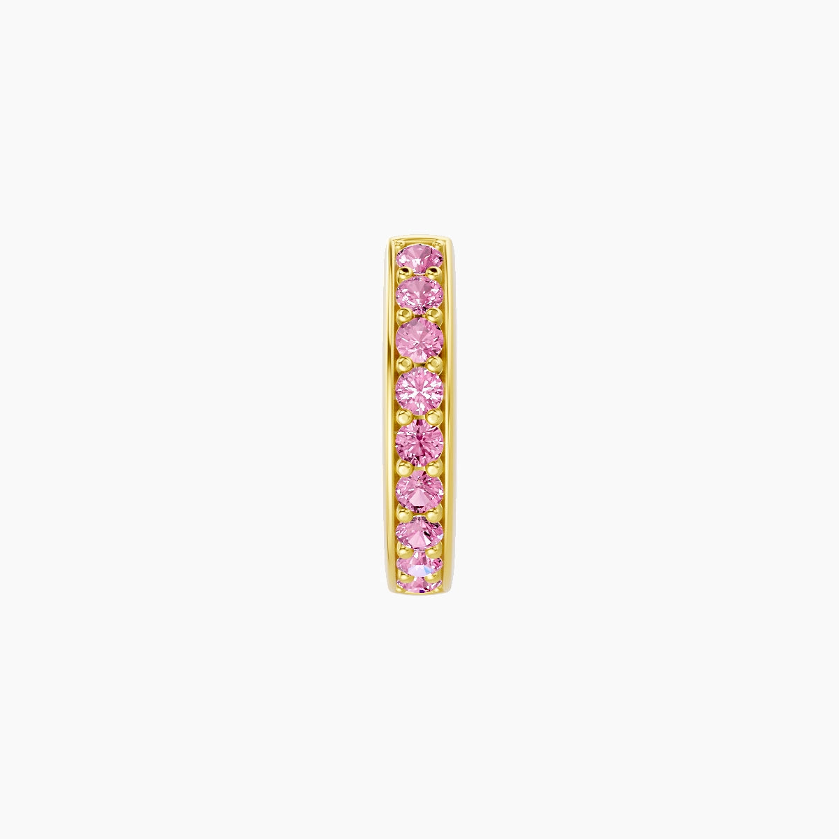 Lyssa | 18k Yellow Gold 6.5 mm Pink Sapphire Hoop Piercing