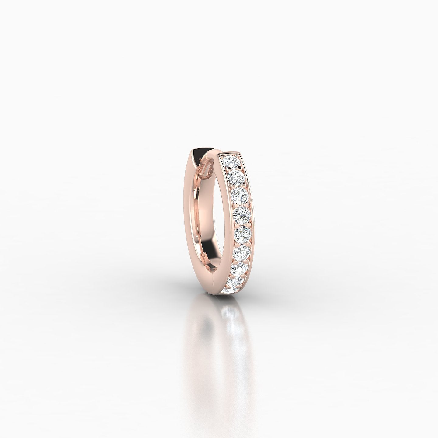 Lyssa | 18k Rose Gold 6.5 mm Diamond Hoop Piercing
