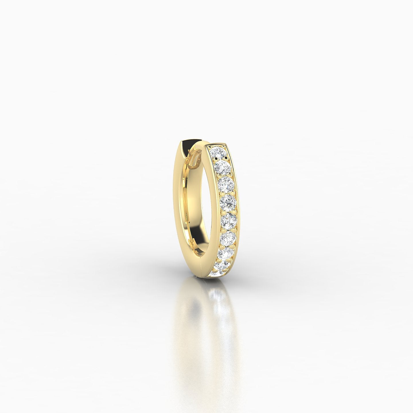 Lyssa | 18k Yellow Gold 6.5 mm Diamond Hoop Piercing