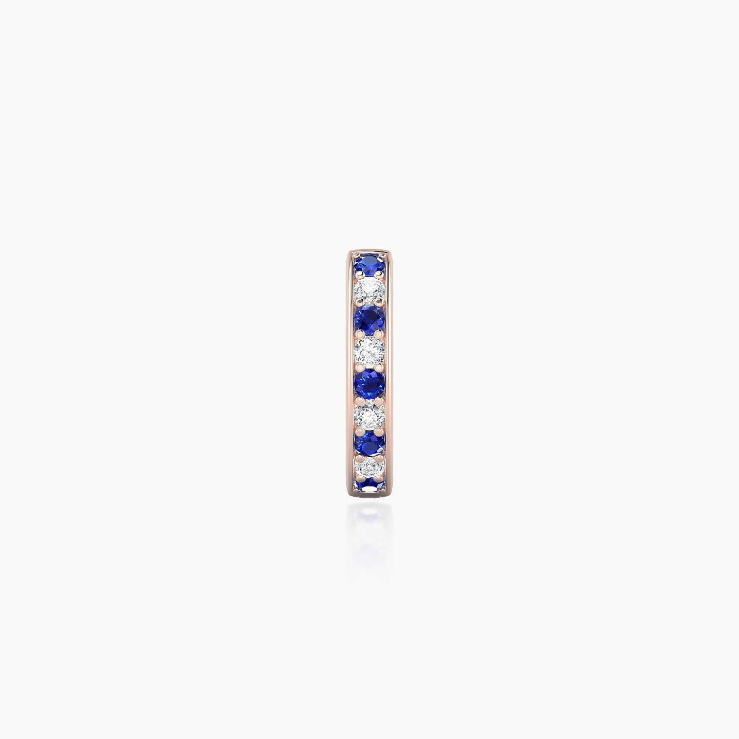 Lyssa | 18k Rose Gold 6.5 mm Sapphire & Diamond Hoop Piercing