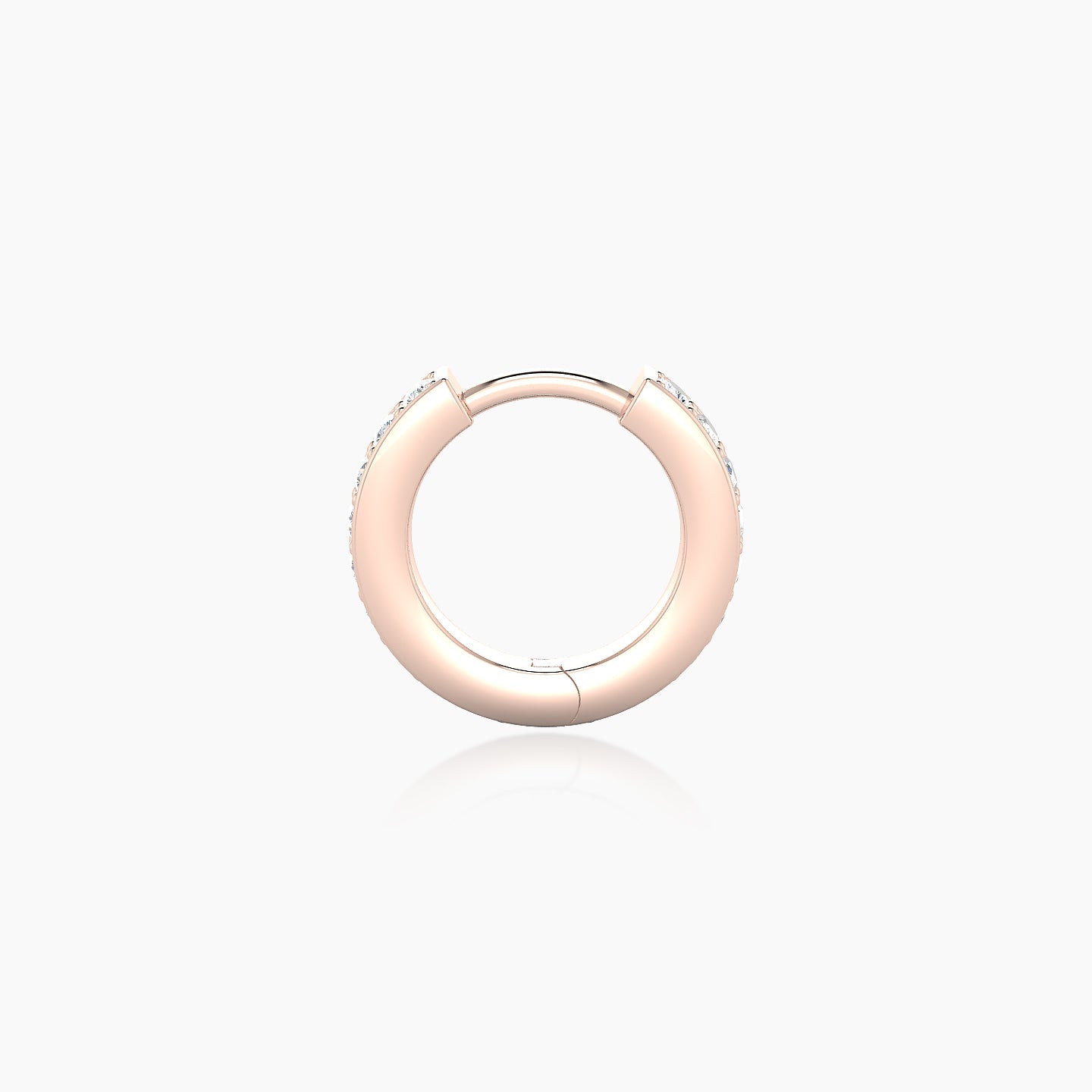 Lyssa | 18k Rose Gold 6.5 mm Diamond Hoop Piercing