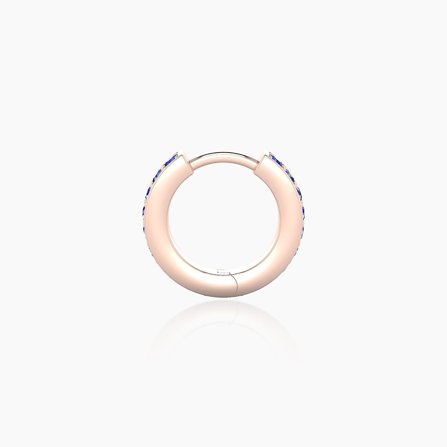 Lyssa | 18k Rose Gold 6.5 mm Sapphire Hoop Piercing