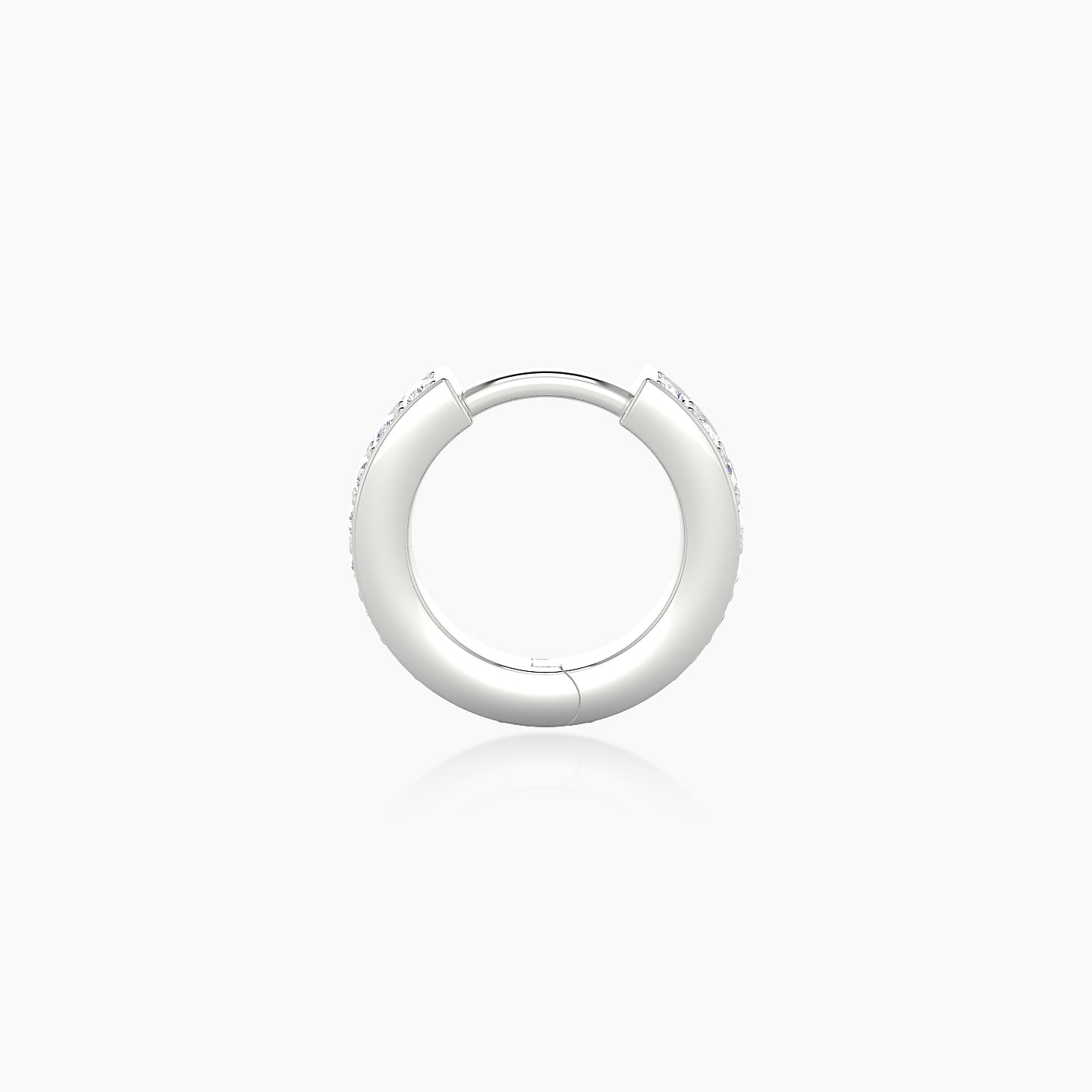 Lyssa | 18k White Gold 6.5 mm Diamond Hoop Piercing