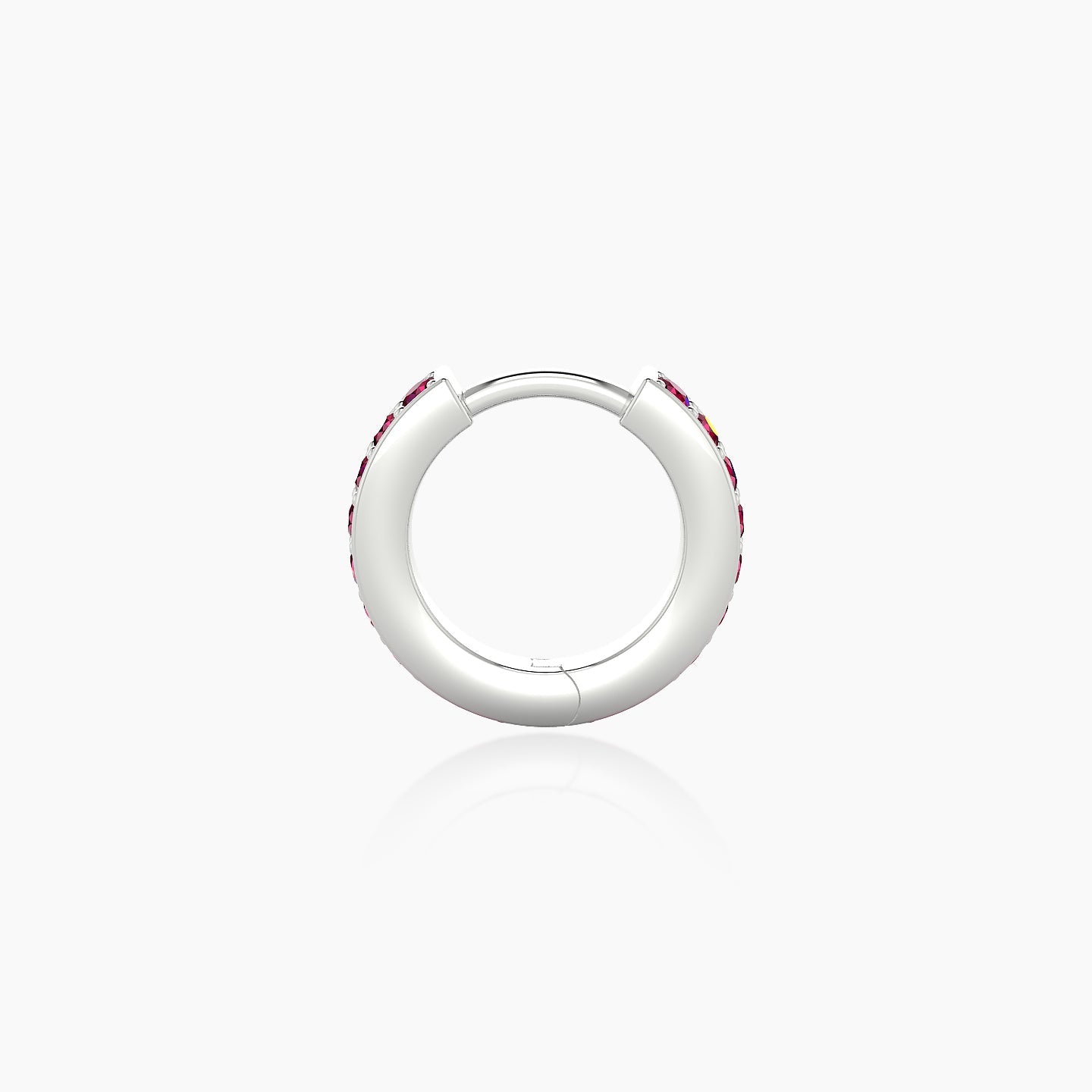 Lyssa | 18k White Gold 6.5 mm Ruby Hoop Piercing