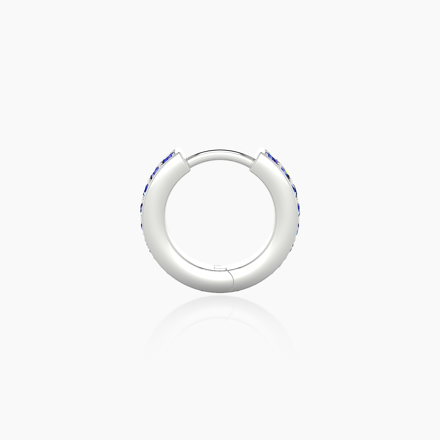 Lyssa | 18k White Gold 6.5 mm Sapphire Hoop Piercing