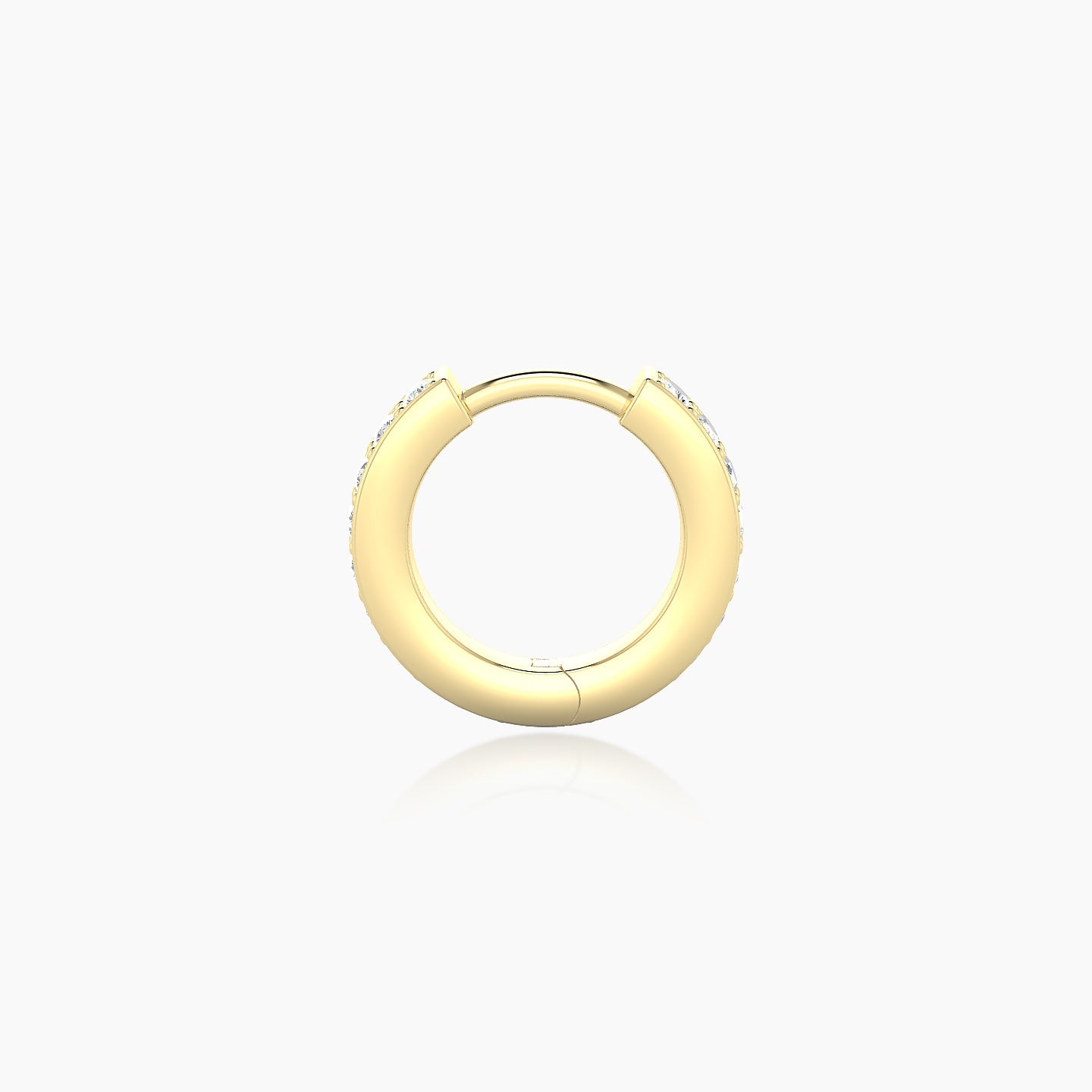 Lyssa | 18k Yellow Gold 6.5 mm Diamond Hoop Piercing