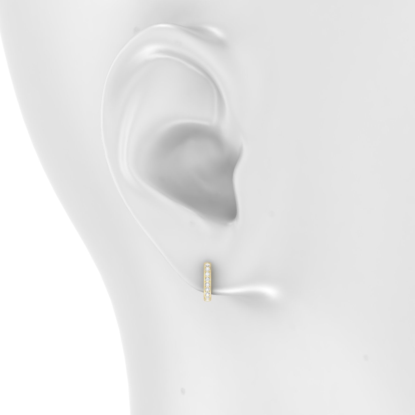 Lyssa | 18k Yellow Gold 6.5 mm Diamond Hoop Piercing