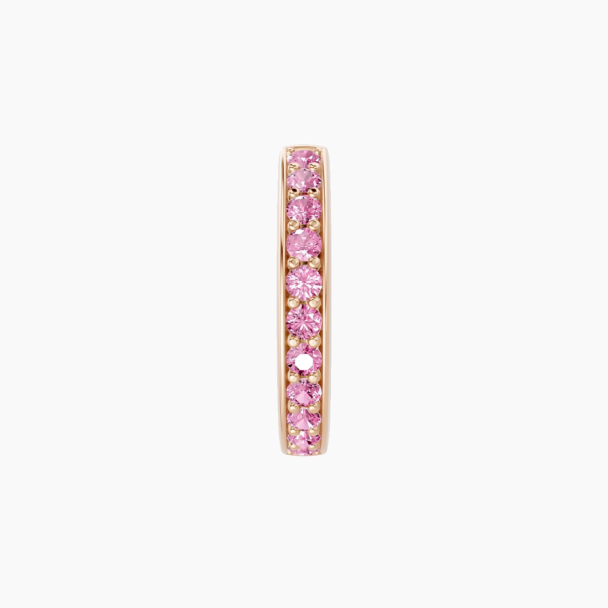 Lyssa | 18k Rose Gold 8 mm Pink Sapphire Hoop Piercing